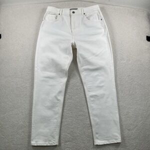 Everlane The Curvy Cheeky Jean High Rise Stretch Women's 31 x 28 Off White EUC
